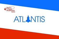 Authentic Official NASA Space Shuttle Atlantis 4x6 Nylon Flag Rare Collectors picture