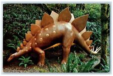 c1950's Stegosaurus Plant Eating Dinosaur Prehistoric Gardens Oregon OR Postcard picture