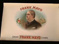Lot of 100 Vintage New Old Stock Cigar Box Inner Label - FRANK MAYO Embossed picture
