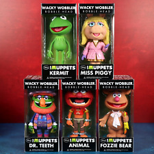 Funko Wacky Wobbler The Muppets Lot Of 5 Kermit Miss Piggy Window Mark 2013 New picture