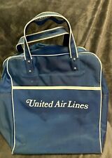 Vintage 1970's  United Airlines Travel Shoulder Bag Tote Duffle Carry-On picture