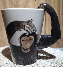 "Pier 1 One" Chimpanzee Mug with Arm Handle, picture