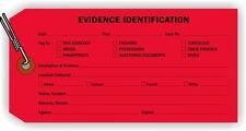 Evidence Identification Tag, 100 Tags / Pack, 6.25
