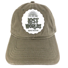 Lost Worlds Brewing Hat Beer Script Logo Strap Back Baseball Adjustable Dad Cap picture