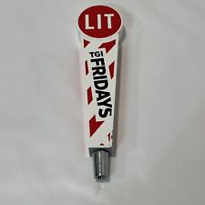 Rare TGI Fridays “GET LIT”  White And Red Draft Beer Keg Tap Pull Handle picture