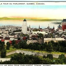 c1920s Vue Prise De La Tour Du Parlement Quebec City Canada Tower Postcard A23 picture