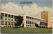 1953 Marriage Building University Of Miami Florida FL Grounds Posted Postcard picture