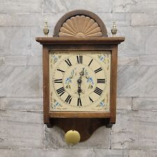 Wuersch Wood Pendulum Wind Up Wall Clock Fall River, Mass with Key picture