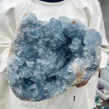 11.2lb Natural Blue Celestite Cluster Geode From Sankoany, Madagascar picture