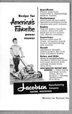 1952 Print Ad Jacobsen Reel Type Lawn Mowers Racine,WI picture