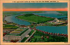 Postcard: WASHINGTON HARBOR AND POTOMAC RIVER SOUTH FROM MONUME picture