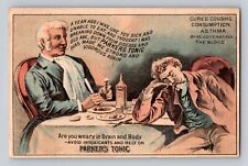 Parkers Tonic Victorian Gentlemen Eating At Table Coughs Consumption Asthma P682 picture