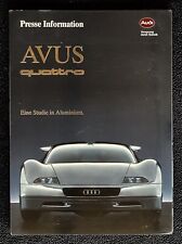 1992 Audi AVUS Quattro Aluminum Concept Car Press Kit Original Factory Photos  picture