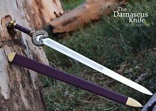 Handmade King Theoden Rohan Replica LOTR Herugrim Sword With Scabbard Gift Item picture