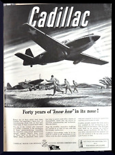 1943 Cadillac US Army USAF plane WWII Walter Richards art vintage print ad picture