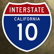 California interstate route 10 highway marker road sign 1957 Los Angeles 12x12 picture