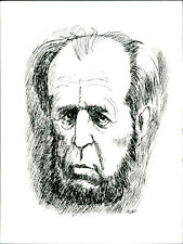 Sketch of Alexander Solsjenitsyn,Author Soviet - Vintage Photograph 2535811 picture