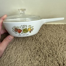 Vintage CorningWare Spice of Life La Sauge 1 Pint Saucepan P-81-B Pyrex Lid P81C picture
