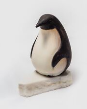 Vintage Maigon Dega Ceramic Art Drip Glaze Penguin Signed — Repaired, Read picture