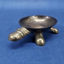 Beautiful Vintage Turtle Designed Brass Soap Dish Made In India picture
