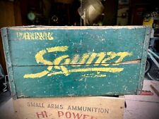 Rare Vintage SQUIRT Soda Wood Bottle Crate Box Dr  Wells Green picture