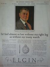 1925 Elgin Watch Wm Wrigley Jr Time Keeper Original Print Ad picture