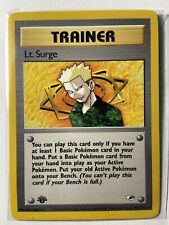Lt. Surge 1st edition  Near mint condition ENGLISH  101 /132 Gym Heros picture