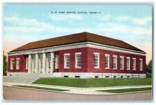 c1940's US Post Office Building Stairs Entrance View Lufkin Texas TX Postcard picture