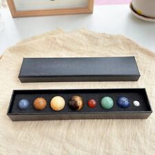 Natural Eight Planets of The Solar System Model Crystal Ball Mineral Gemstones picture