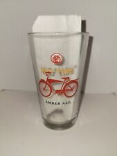 New Belgium Fat Tire Amber Ale Clear Pint Glass Promotional Advertising  picture