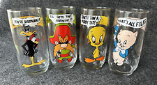 Lot of  4 Arby's Pepsi Warner Bros Star and Banner Collector Series Glasses 1980 picture