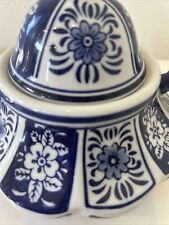 Blue and White Ceramic Porcelain Teapot picture
