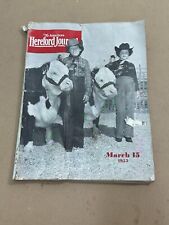 March 15, 1955 American Hereford Journal magazine -ads, articles, photos, etc picture