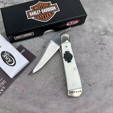 CASE XX Harley-Davidson Russlock White HANDLE Pocket Knife - 52249 picture