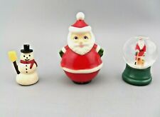 Vintage Christmas Snowman and Santa (1) Midwest Importers Lot of 3 GUC picture