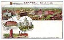Denver Colorado CO Postcard Aerial View U. S. Mint And State Capitol View 1904 picture