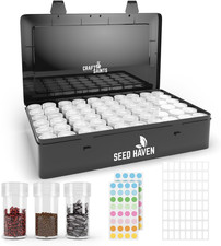 Seed Organizer Storage Box, Black Opaque Light Proof Seed Bank picture