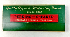 Vintage Perkins-Shearer Advertising Matchbook Colorado Springs History picture