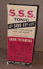 Vintage S.S.S. Tonic High Potency Iron Supplement with B1 B2 B3 Vitamins, NOS picture