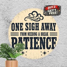 Funny Bathroom Flatulence Humor Art 8x8 Round Sarcastic Metal Tin Sign Plaque picture