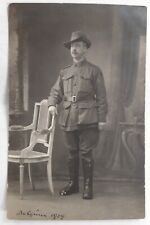 1919 / WWI Australia Anzac soldier Red Cross studio photo postcard picture