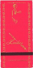 Landers Lebanon, New Hampshire Vintage Matchbook Cover picture