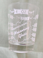 Vintage Libby: 4 oz Professional Measuring Cup~ Barware Tempered Glass Jigger picture