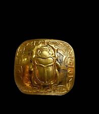 Old Vintage Handmade Gold wash Scarab Ring picture