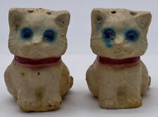 Vintage Creepy Blue Eyed Zombie Cats Kittens Salt Or Pepper Shakers - Not A Set picture