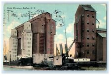 1913 Grain Elevators Buffalo New York NY Posted Antique Postcard picture