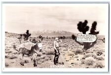 Nevada NV Postcard RPPC Photo Old Man With Horse 40 Miles From Wood c1940's picture