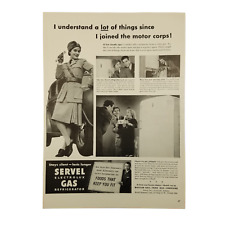 1942 Servel Electrolux Gas Refrigerator Vintage Print Ad WWII Stays Silent picture