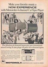 Motorola 4 Channel Car Tape Player Ad 1970'S Print Advertisement picture