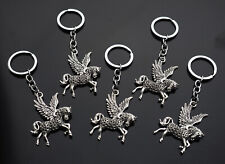 5x PCS - Pegasus Winged Horse Wings Silver Pendant Keychain Key Chain Gift picture